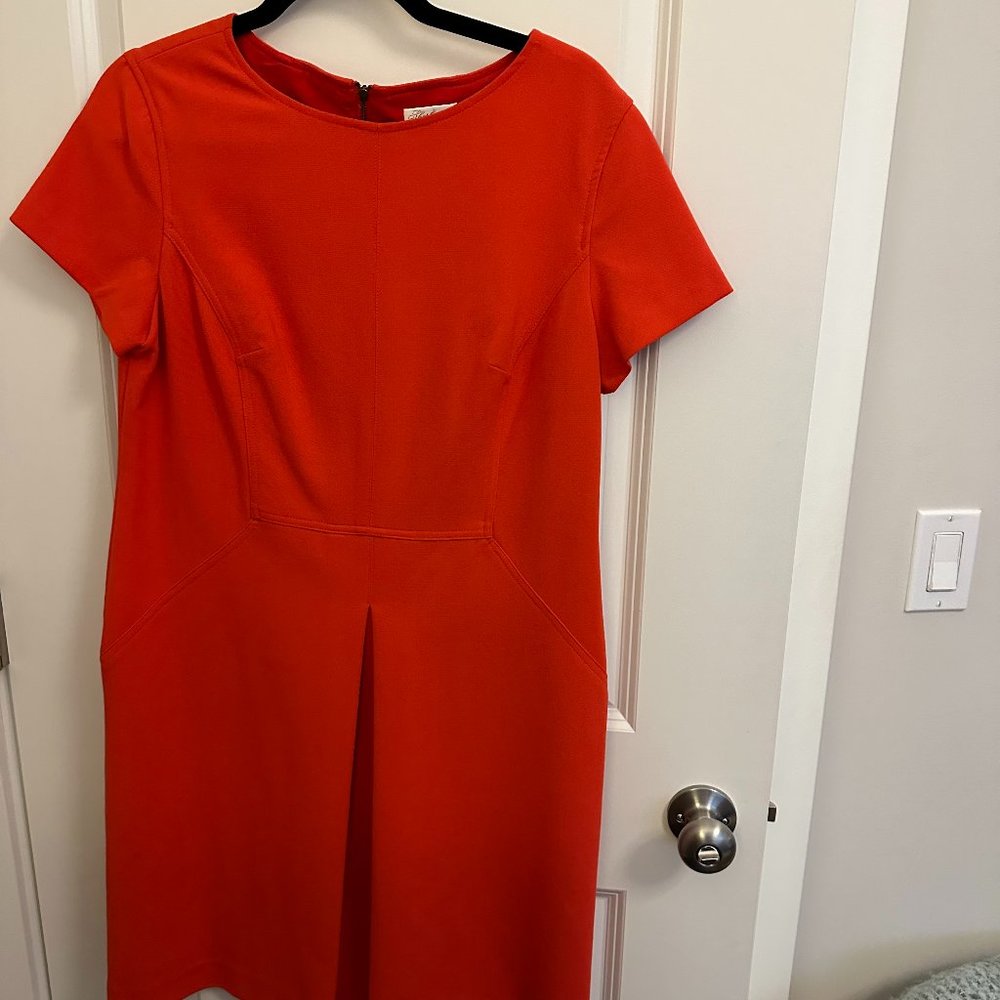 NBW Shoshana Short Sleeve Mini Dress (Size; 12; Color: Red Coral)